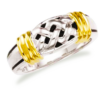 Daniella two tone with lattice design wedding ring