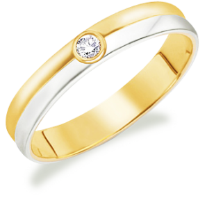 Marie Two Toned Wedding Ring Design