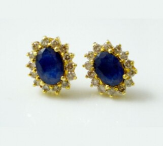 Blue Sapphire Earings